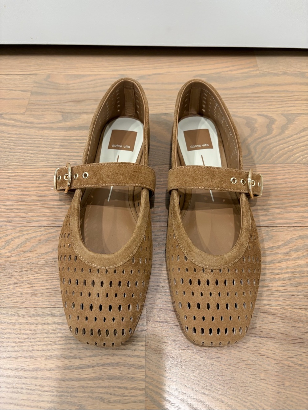 Dolce Vita Cognac Suede Mikel Mary Jane Flats